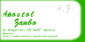 apostol zambo business card